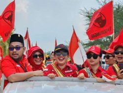 Banteng Mesuji Ikut  Ramaikan Kirab Budaya Pemilu 2024 Yang Diselenggarakan KPU
